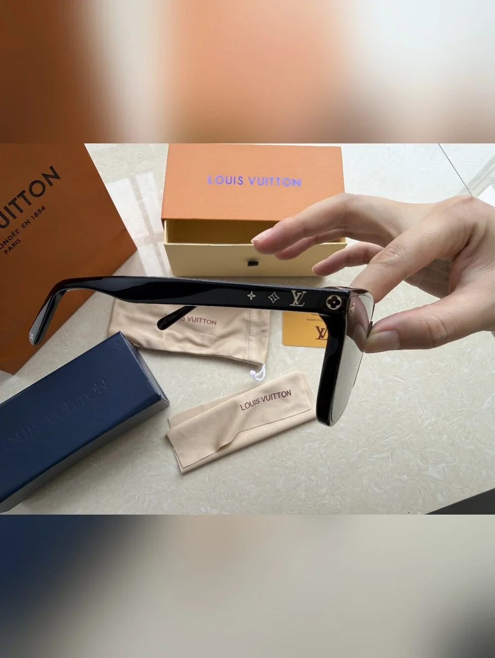 Louis Vuitton Black Women's Square Sunglasses